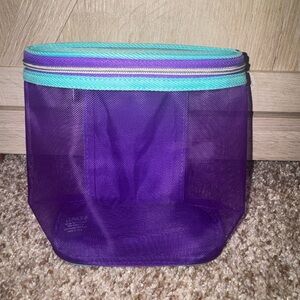 Clinique Teal and Purple Cosmetic Bag